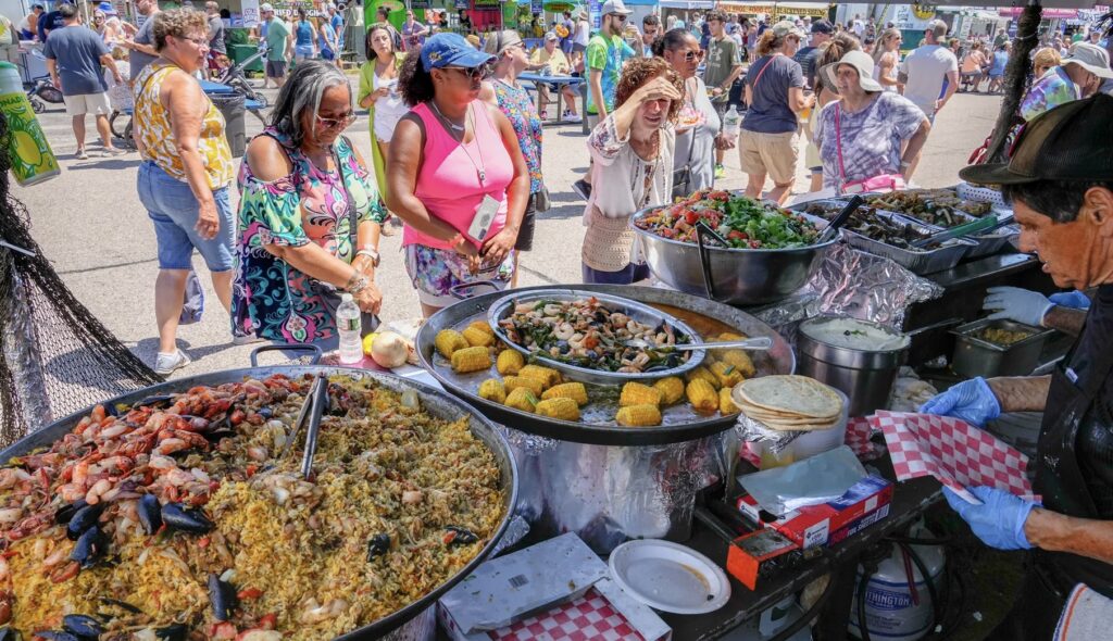 Food being sold at the Charlestown Seafood Festival